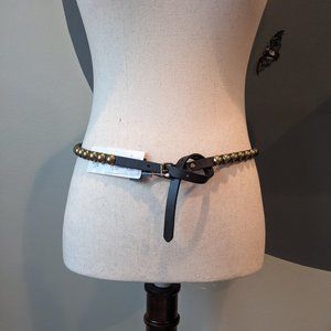 NWT - Studded Black Leather Belt - Banana Republic - Size M